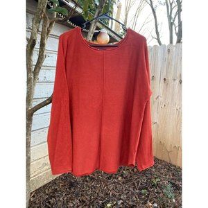 New Directions Top. Size XL  Orange,brown Long-sleeve top.